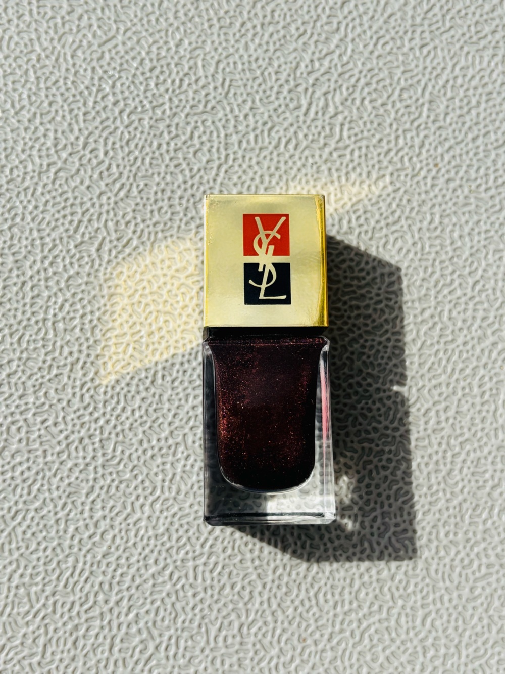 Yves Saint Laurent Deep Burgundy/Bronze Nail Polish Lacquer NEW